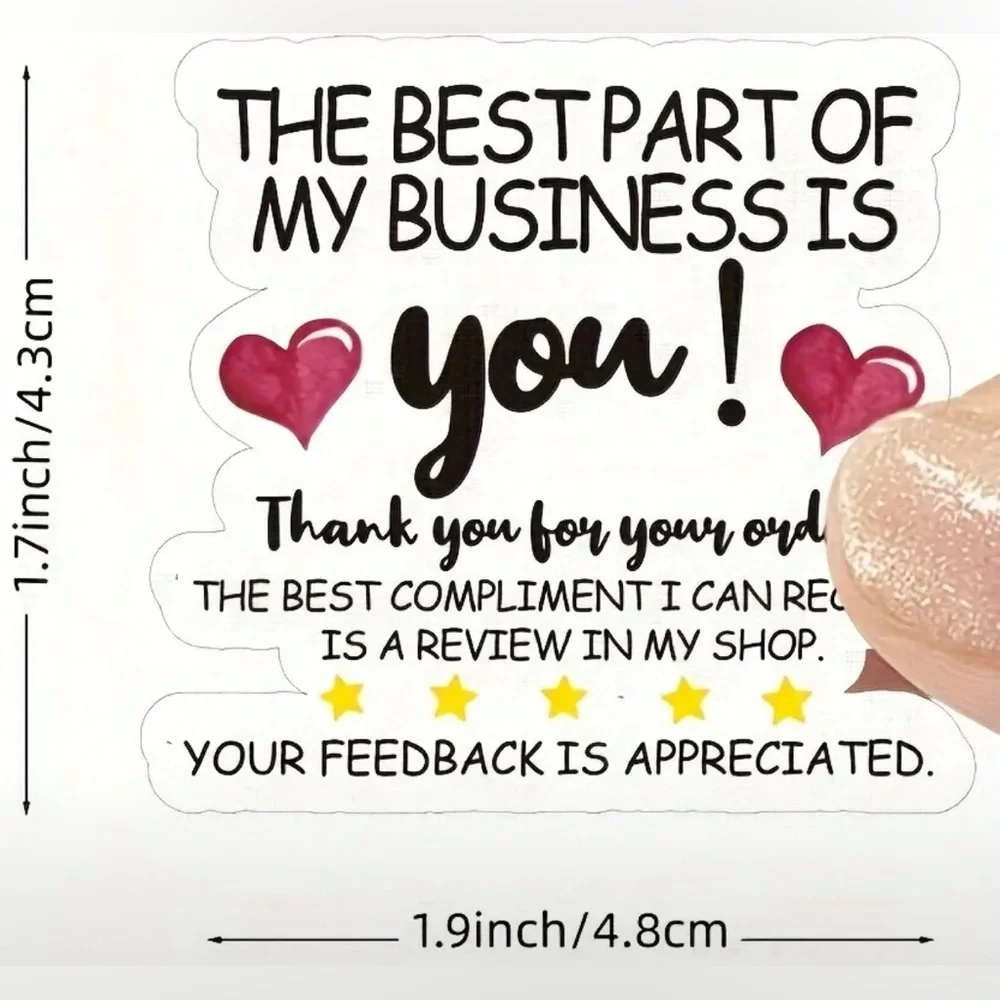 The Best Part of My Business Is You Thank You Stickers, 500 pcs